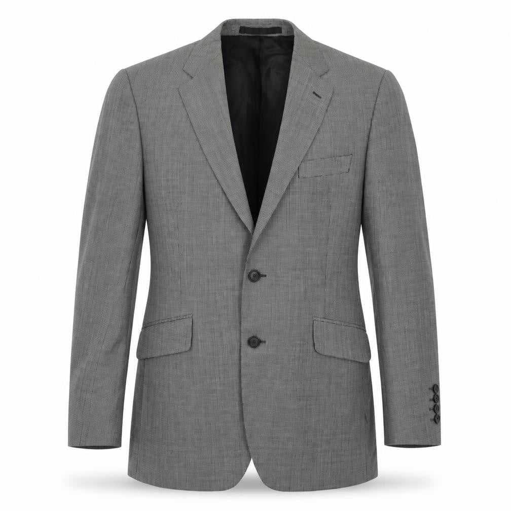Marks & Spencer Mens Grey Geometric Wool Jacket Suit Jacket Size 40