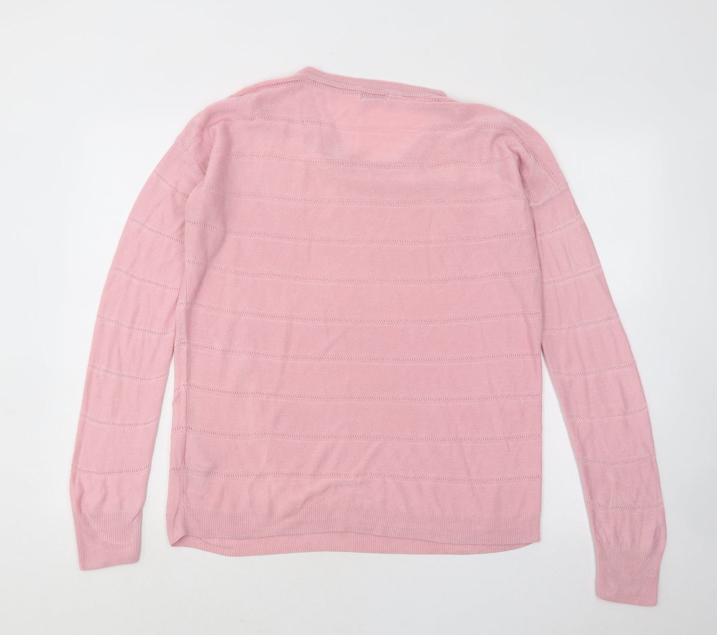 Jaqueline de Yong Womens Pink Roll Neck Acrylic Pullover Jumper Size L