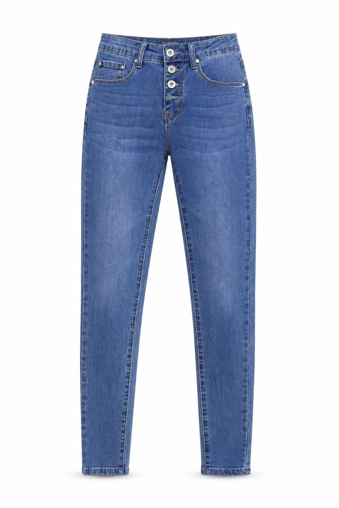 Estee Brown Womens Blue Cotton Skinny Jeans Size XS L29 in Regular Button