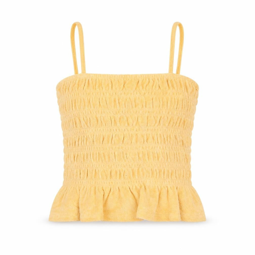 H&M Womens Orange Cotton Camisole Tank Size S Square Neck