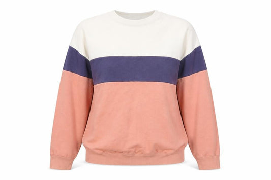 New Look Womens Multicoloured Colourblock Cotton Pullover Sweatshirt Size S Pullover