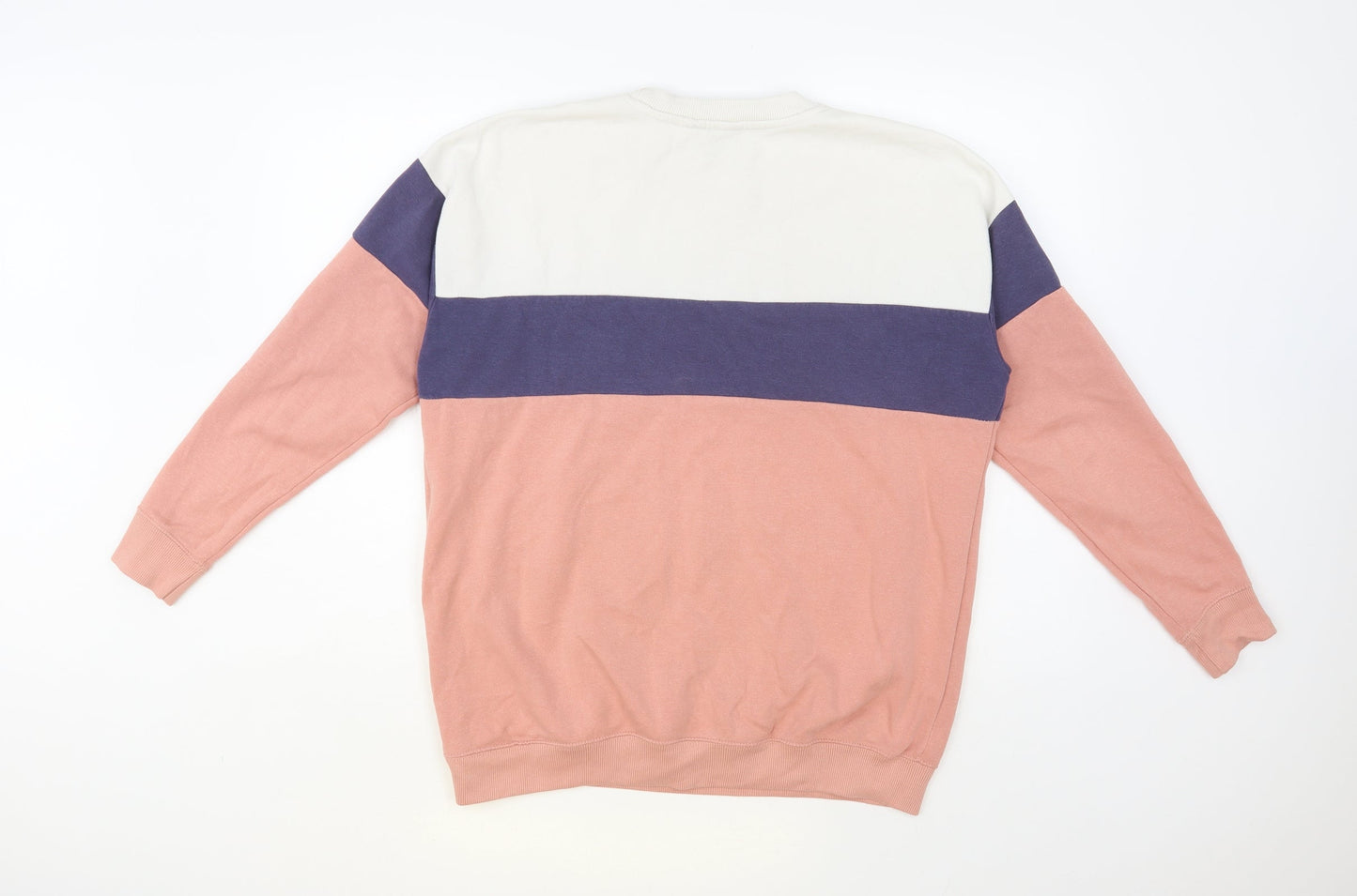 New Look Womens Multicoloured Colourblock Cotton Pullover Sweatshirt Size S Pullover