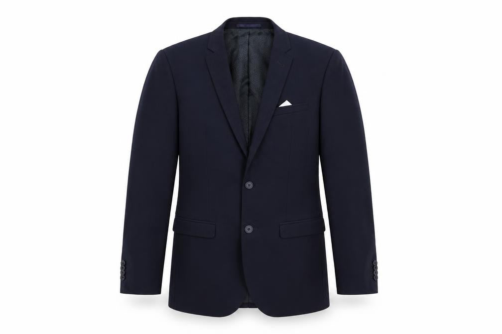 Preworn Mens Blue Polyester Jacket Blazer Size 36