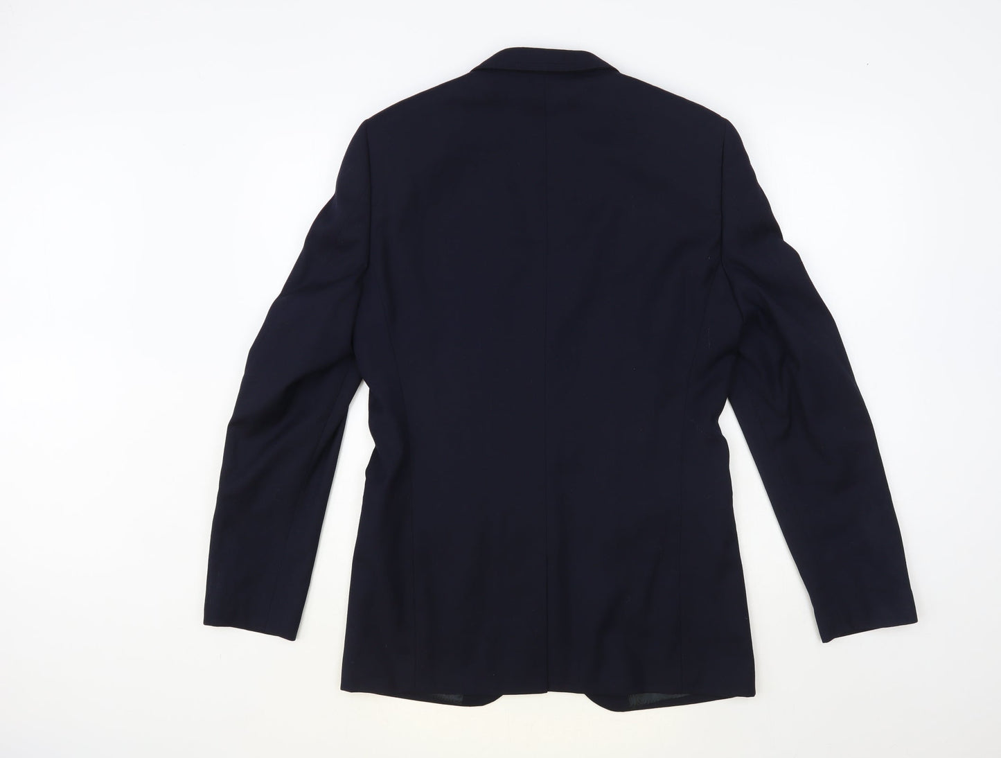 Preworn Mens Blue Polyester Jacket Blazer Size 36