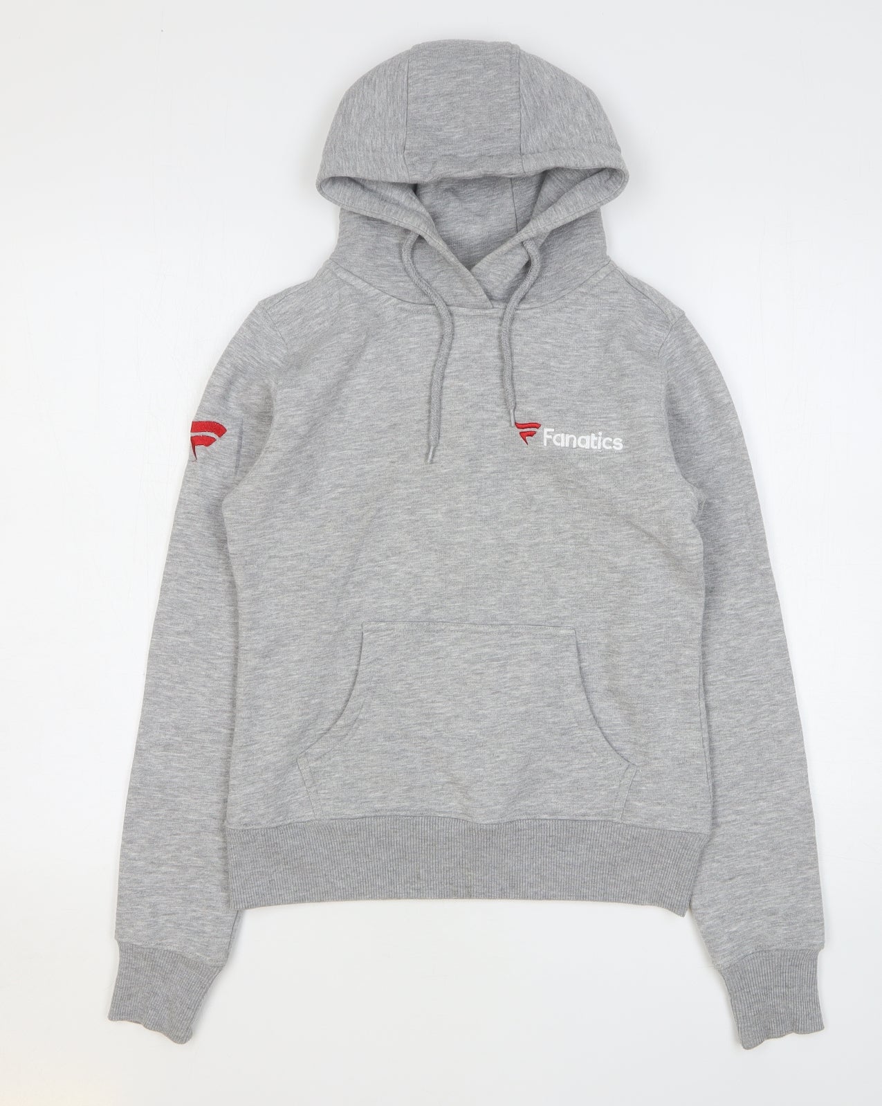 Fanatics Womens Grey Cotton Pullover Hoodie Size 8 Pullover