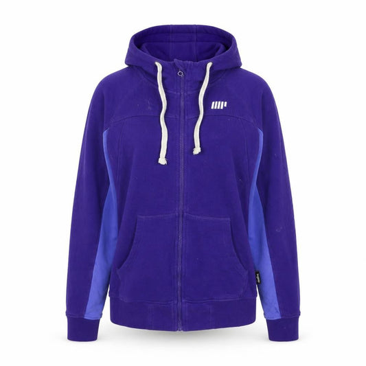 Myprotein Womens Purple Cotton Full Zip Hoodie Size XS Zip