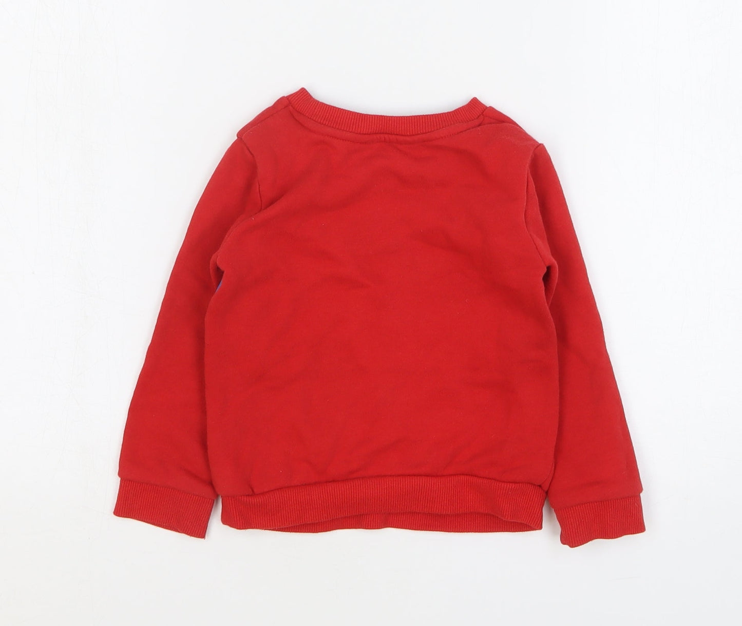 Primark Boys Red Cotton Pullover Sweatshirt Size 2-3 Years Pullover - Monster