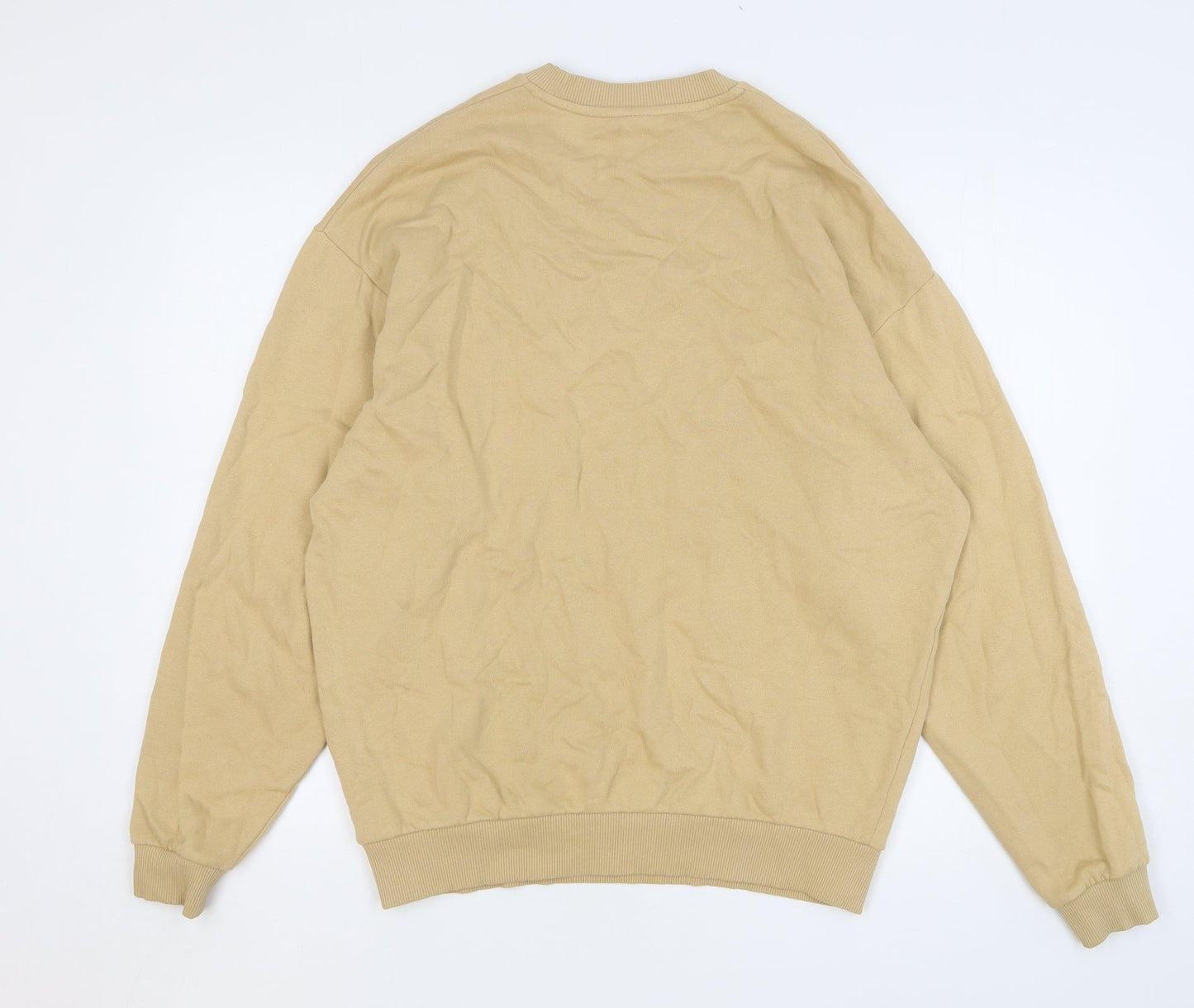 ASOS Mens Beige Cotton Pullover Sweatshirt Size S