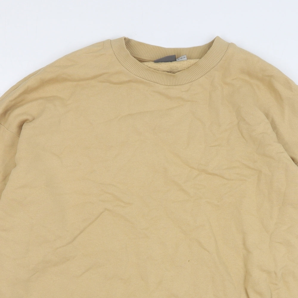 ASOS Mens Beige Cotton Pullover Sweatshirt Size S