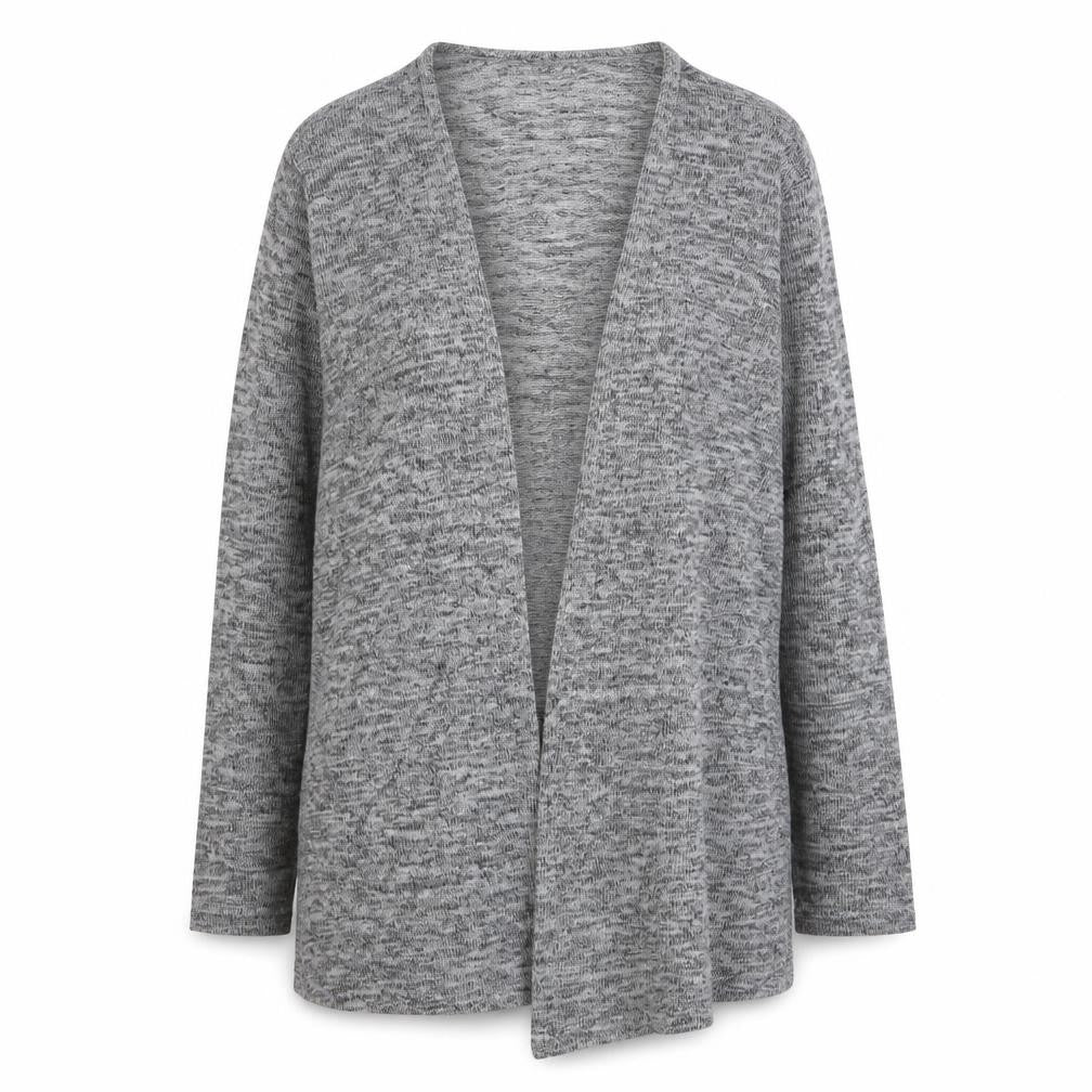 H&M Womens Grey V-Neck Polyester Cardigan Jumper Size M