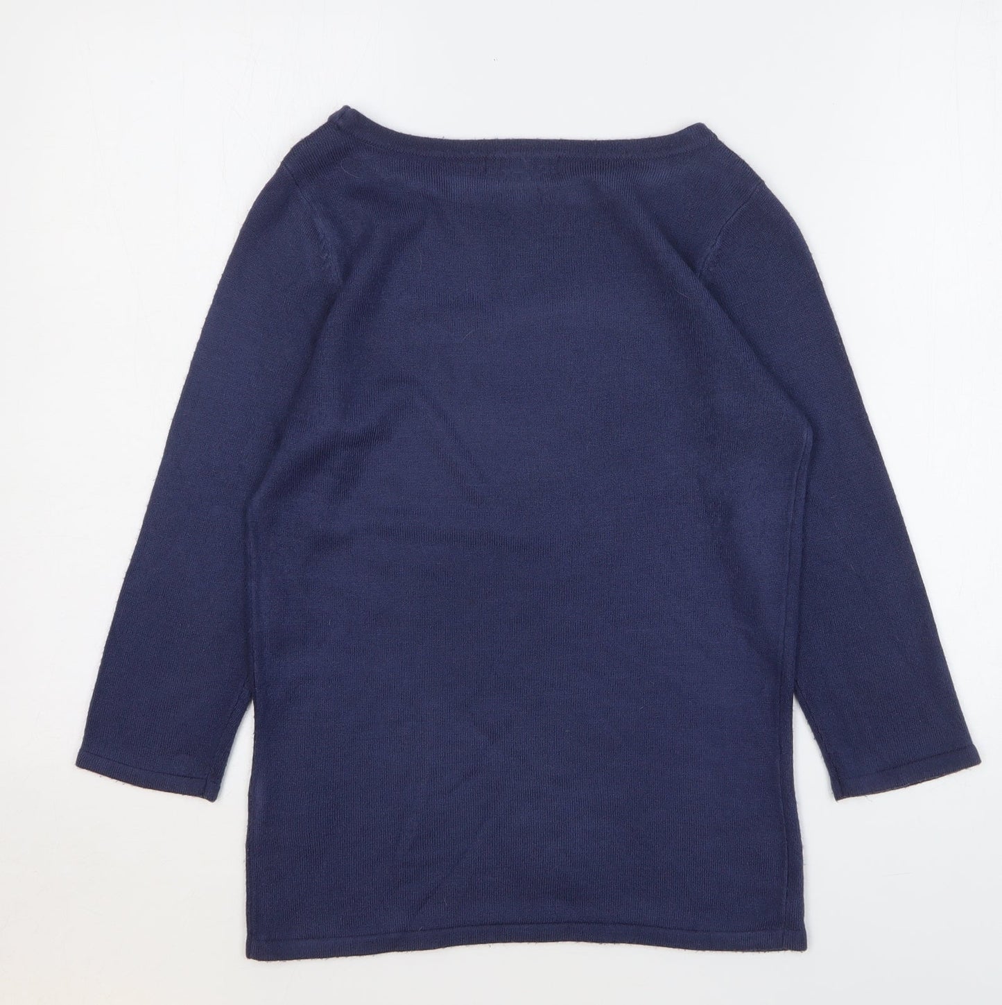 Store Twenty One Womens Blue Round Neck Acrylic Pullover Jumper Size 10