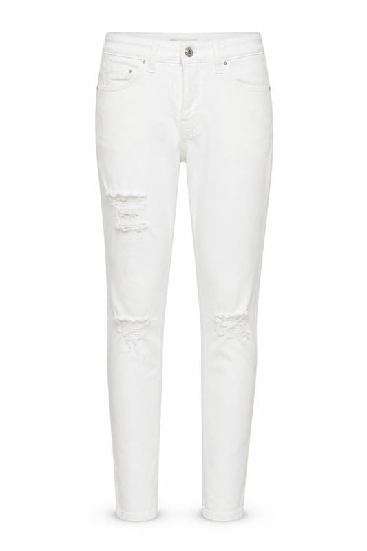 Topshop Womens White Polyester Skinny Jeans Size 6 L30 in Regular Zip