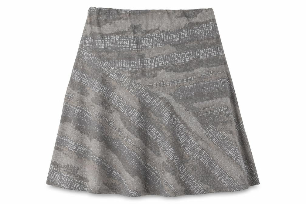 Bonmarché Womens Grey Geometric Polyester Skater Skirt Size 20
