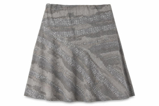 Bonmarché Womens Grey Geometric Polyester Skater Skirt Size 20