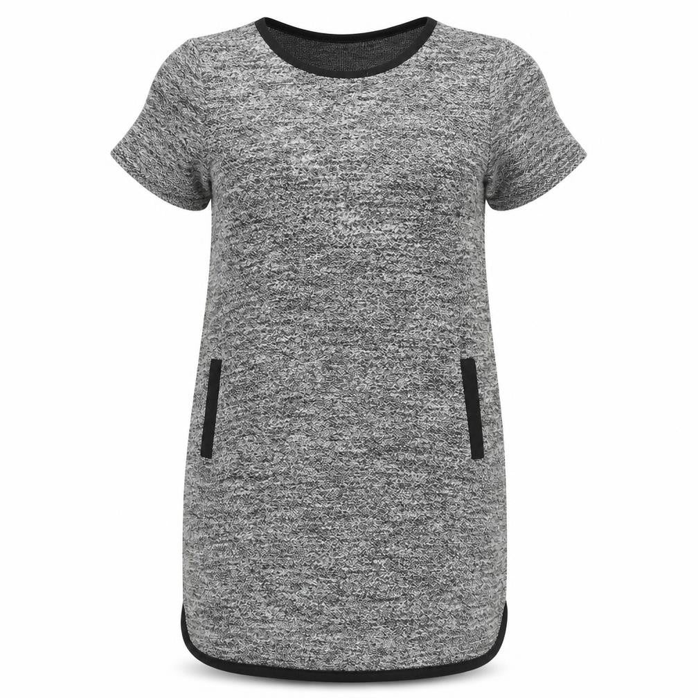 Peacocks Womens Grey Polyester Jumper Dress Size 14 Round Neck Pullover
