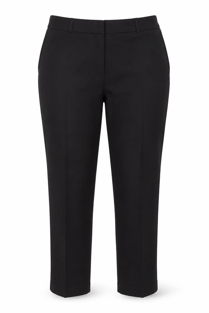 Preworn Womens Black Polyester Trousers Size 36 in L29 in Regular Hook & Eye