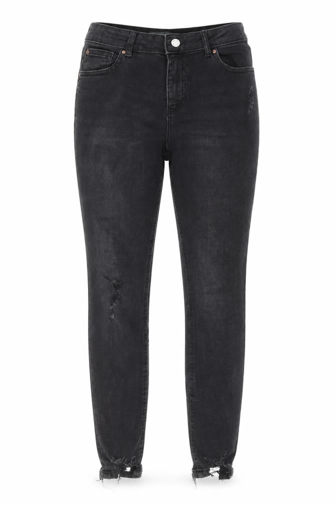 Denim & Co. Womens Black Cotton Skinny Jeans Size 14 L28 in Regular Zip