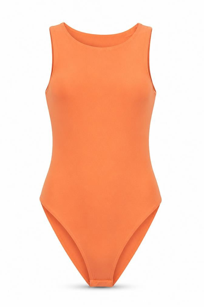 I SAW IT FIRST Womens Orange Polyester Bodysuit One-Piece Size 6 Snap