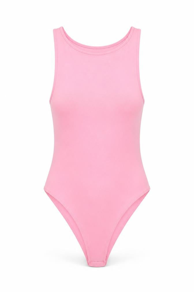 Primark Womens Pink Polyamide Bodysuit One-Piece Size XS Snap