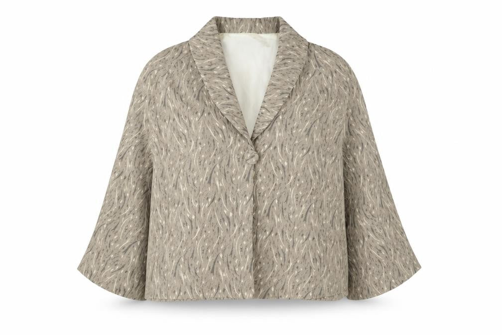 Nightengales Womens Gold Geometric Jacket Size 16 Button