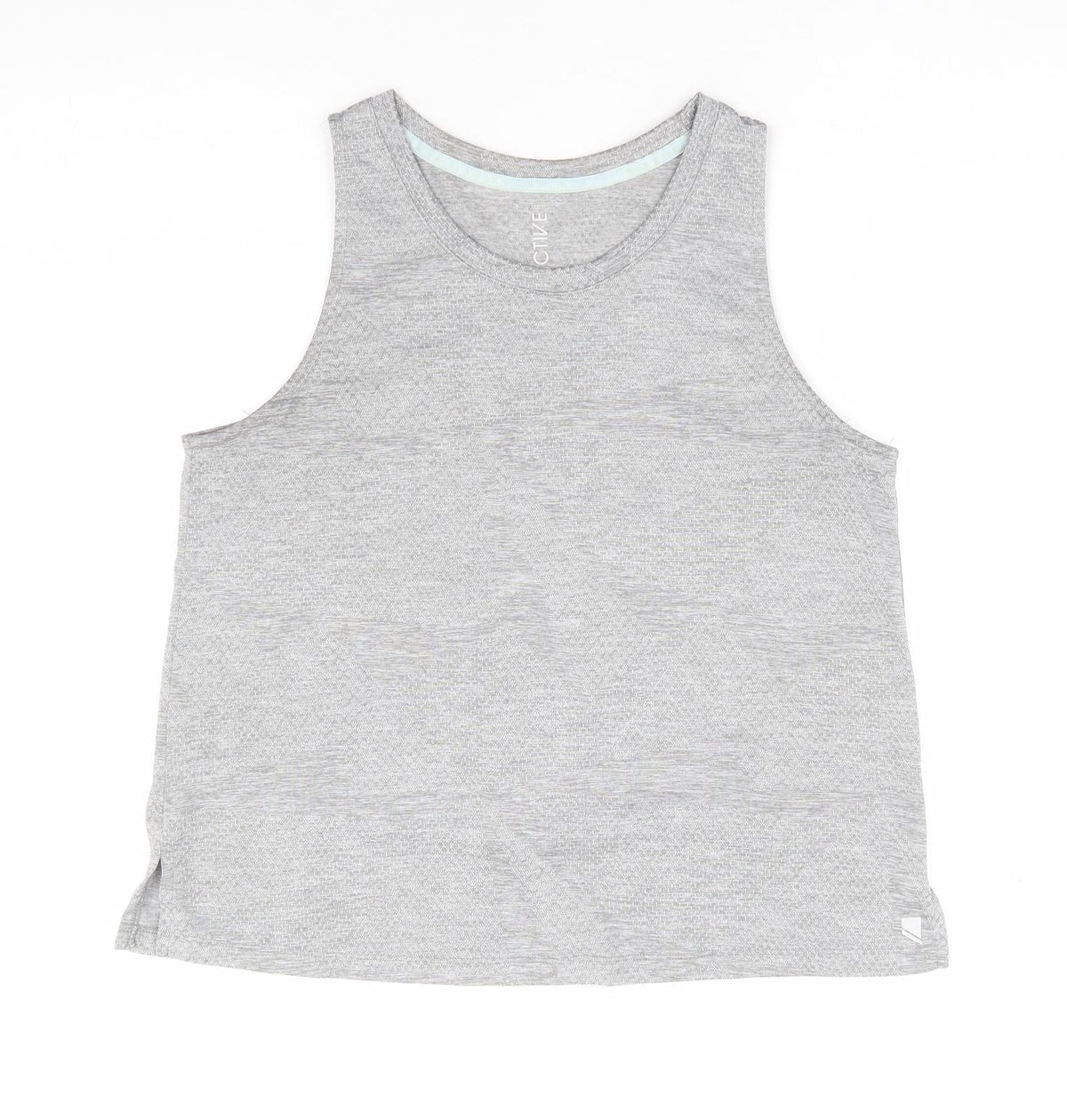 George Womens Grey Polyester Basic Tank Size S Round Neck Pullover