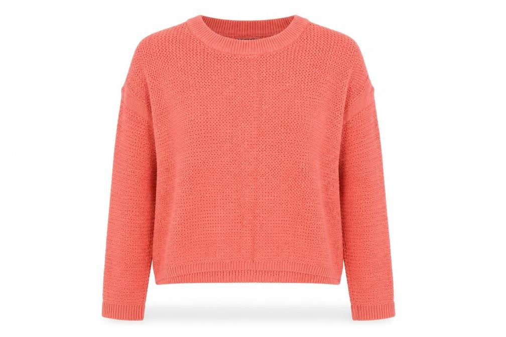 Marks & Spencer Womens Pink Round Neck 100% Cotton Pullover Jumper Size L