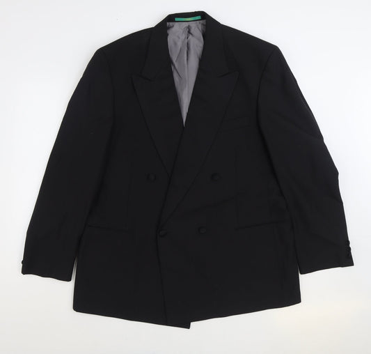 C&A Mens Black Polyester Jacket Suit Jacket Size 44