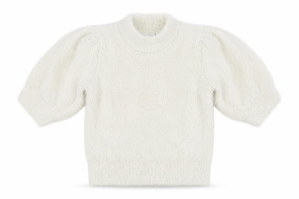 NEXT Girls White Mock Neck Nylon Pullover Jumper Size 10 Years Button