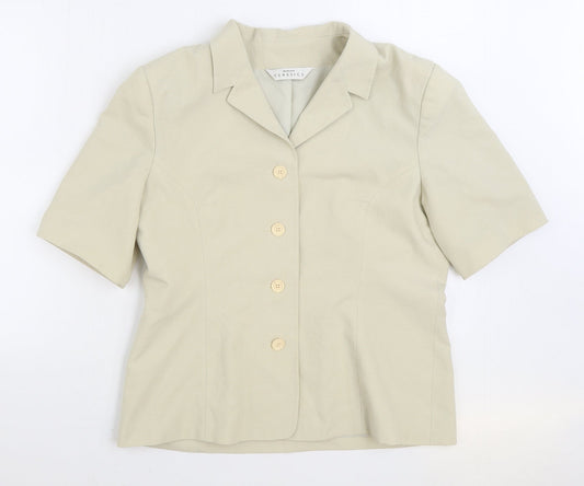 Modern Classics Womens Beige Jacket Blazer Size 16 Button