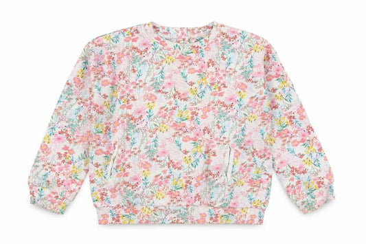 Willow Girls Multicoloured Floral Cotton Pullover Sweatshirt Size 2-3 Years Pullover
