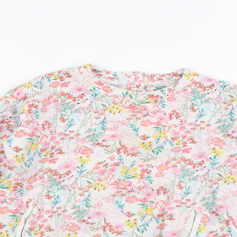 Willow Girls Multicoloured Floral Cotton Pullover Sweatshirt Size 2-3 Years Pullover