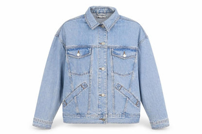Topshop Womens Blue Jacket Size 6 Button