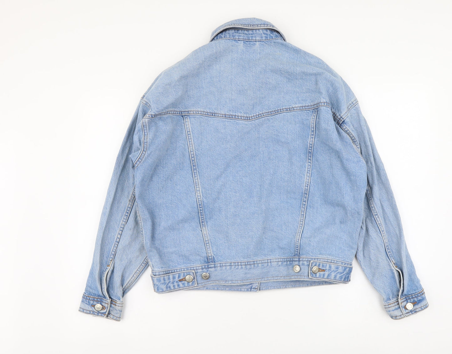 Topshop Womens Blue Jacket Size 6 Button