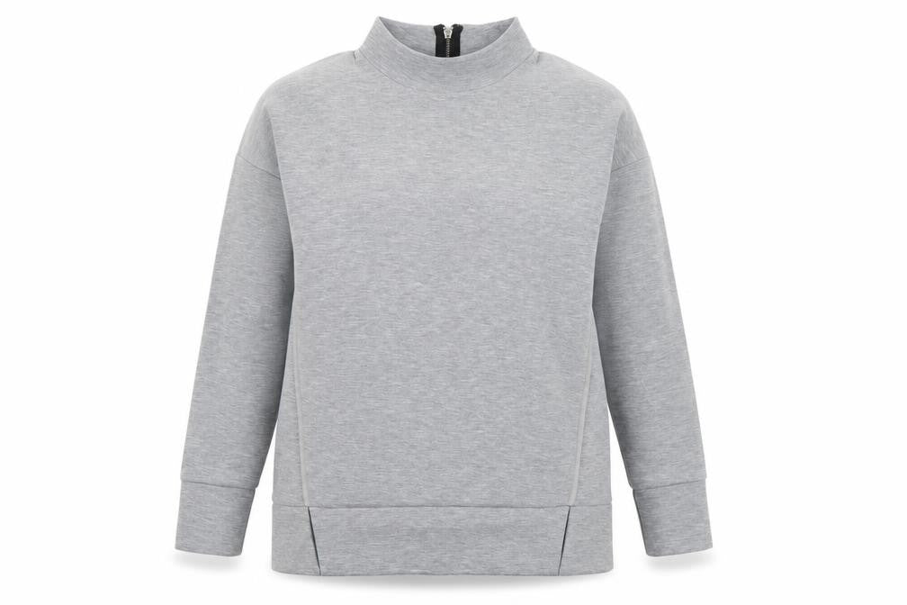 Next Womens Grey Polyester Pullover Sweatshirt Size 8 Zip