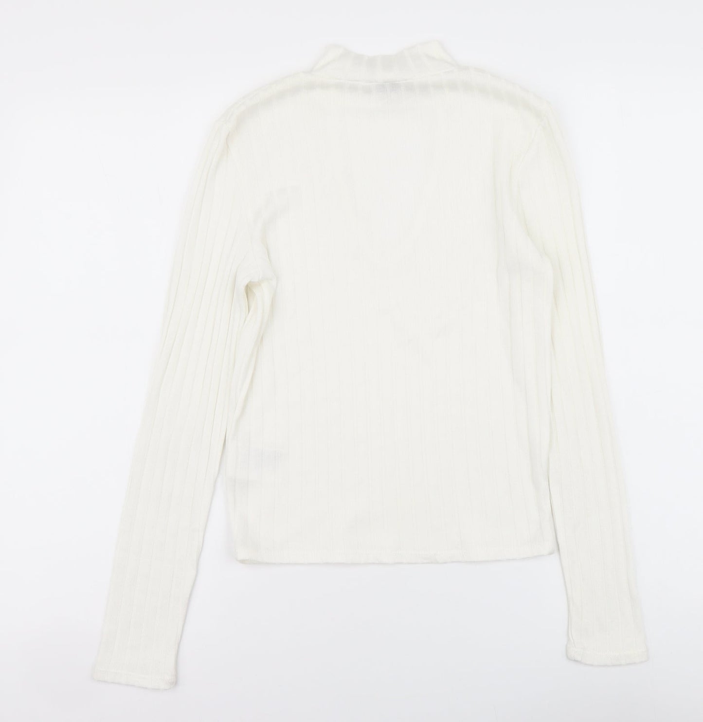 H&M Womens Ivory Polyester Basic Blouse Size S Halter