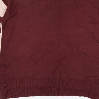 Next Womens Pink Round Neck Acrylic Pullover Jumper Size XS