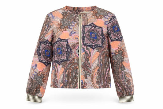 Ya Pei Womens Multicoloured Paisley Polyester Full Zip Hoodie Size S Zip