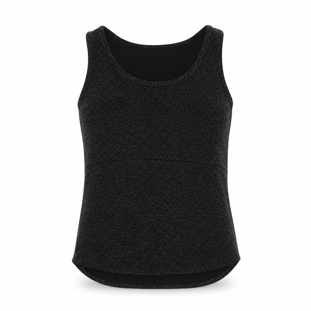 Papaya Womens Black Nylon Basic Tank Size 14 Round Neck