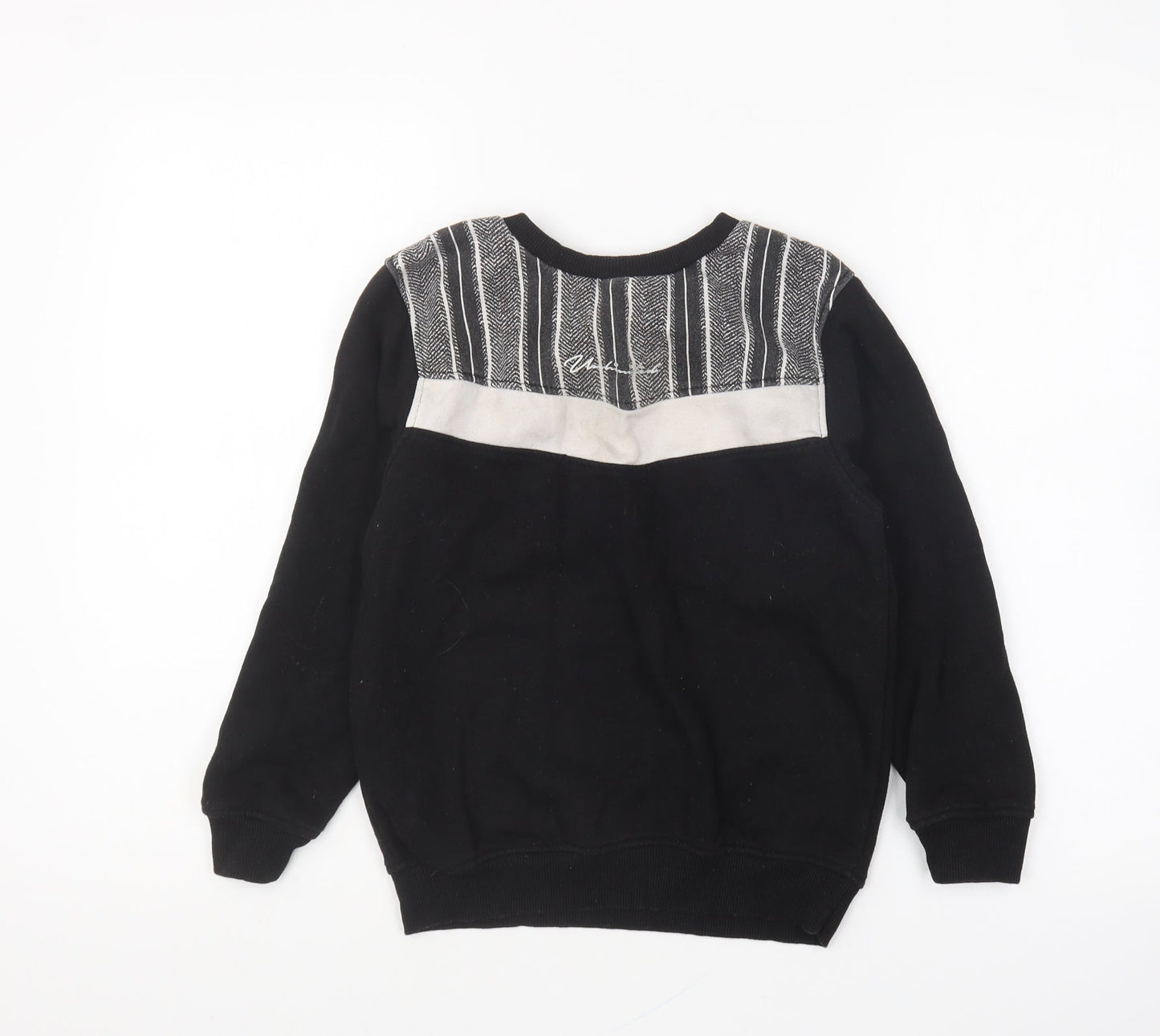 George Boys Black Cotton Pullover Sweatshirt Size 9-10 Years Pullover