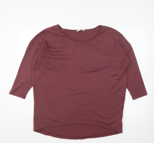 Only Womens Purple Round Neck Polyester Pullover Jumper Size M