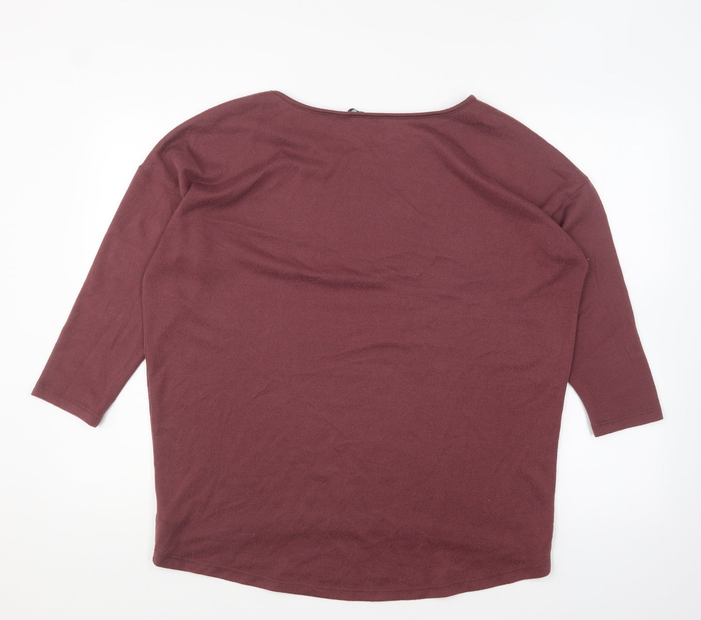 Only Womens Purple Round Neck Polyester Pullover Jumper Size M