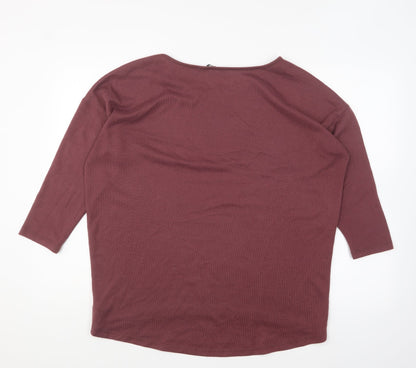 Only Womens Purple Round Neck Polyester Pullover Jumper Size M