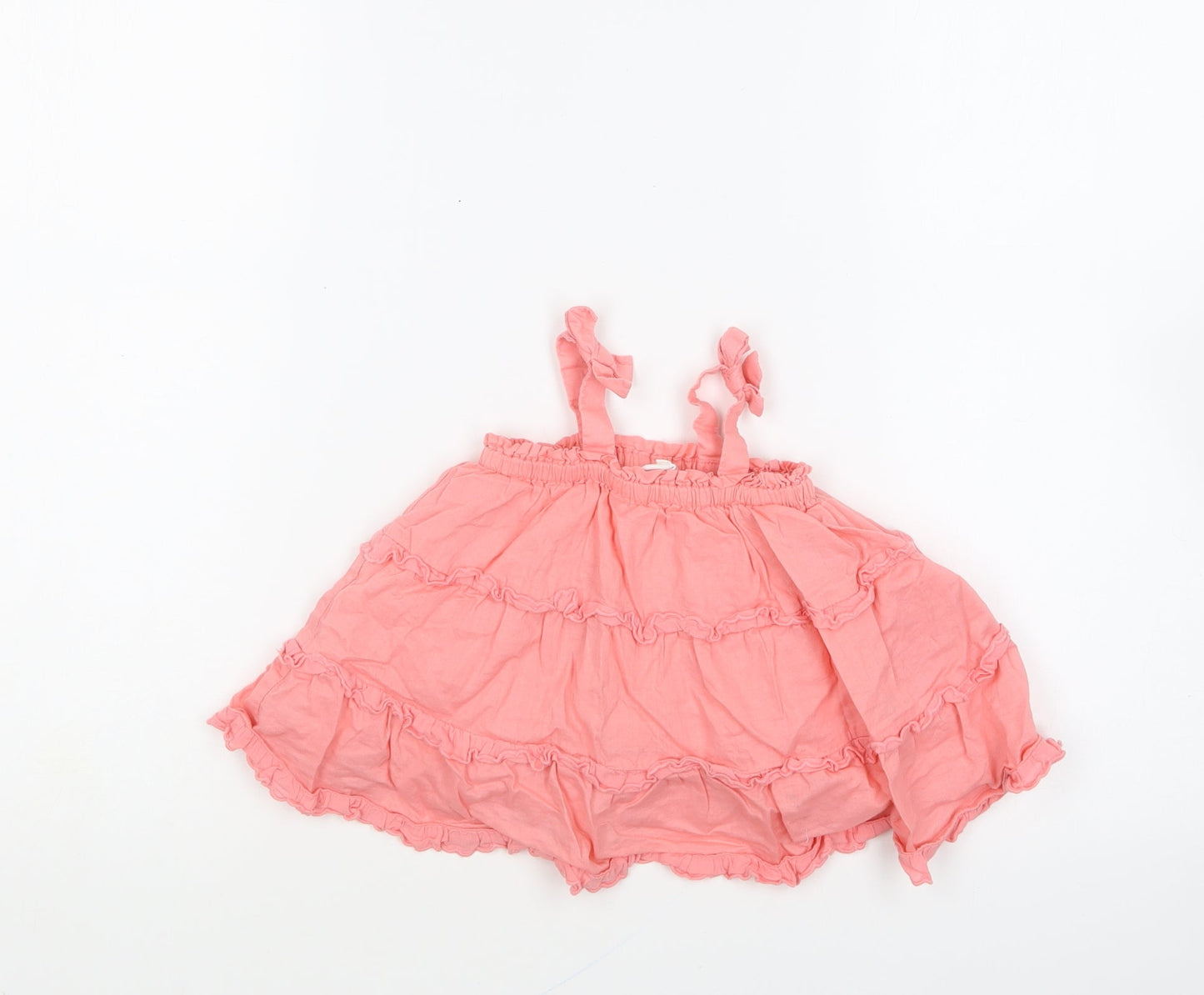 Gap Girls Pink Cotton Shift Size 3-6 Months Square Neck Pullover