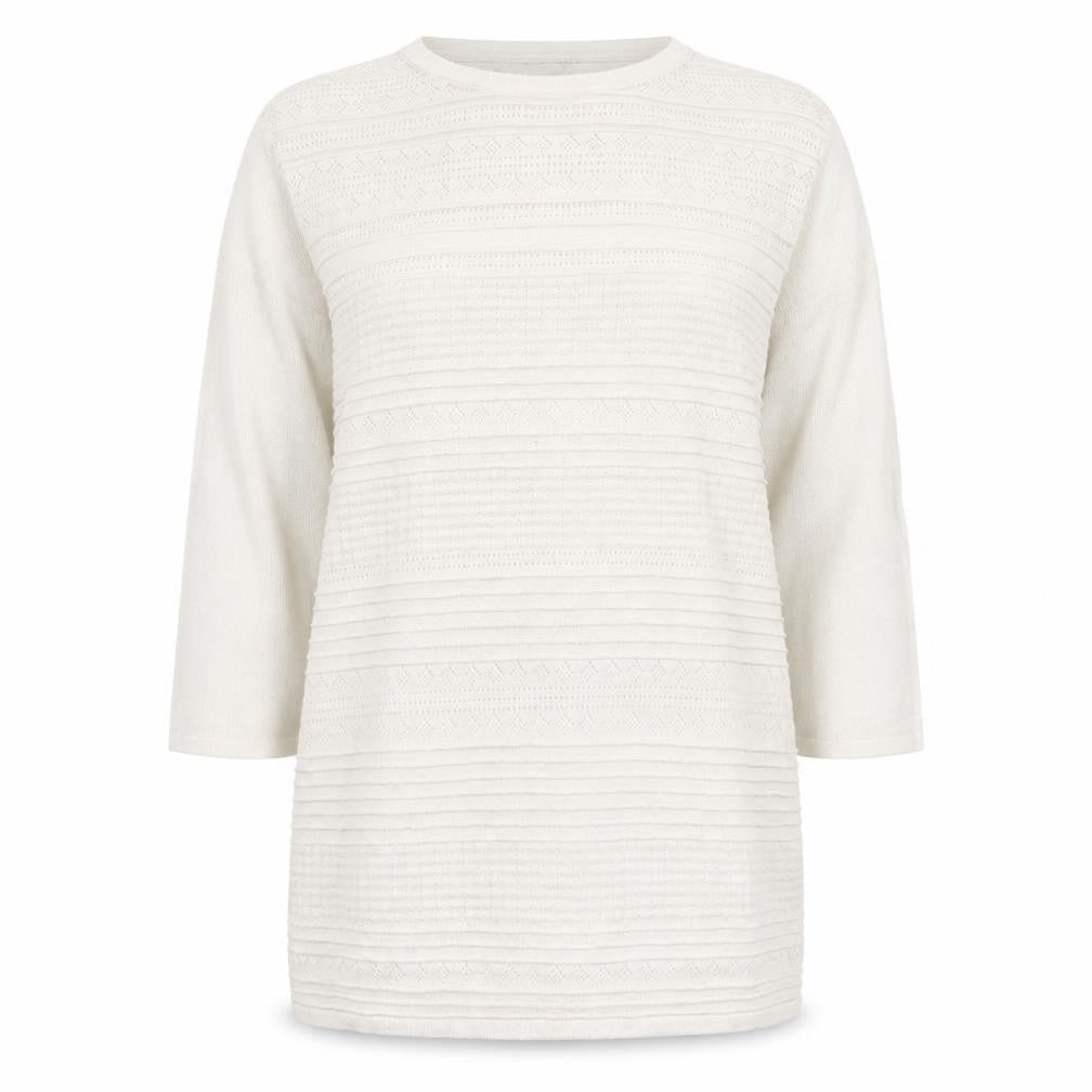 Warehouse Womens White Crew Neck Viscose Pullover Jumper Size 12