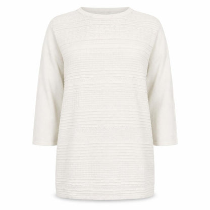 Warehouse Womens White Crew Neck Viscose Pullover Jumper Size 12
