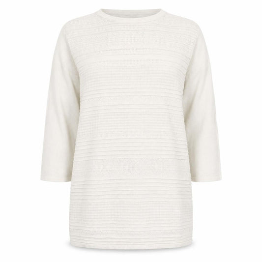 Warehouse Womens White Crew Neck Viscose Pullover Jumper Size 12