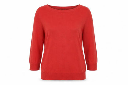 Next Womens Red Boat Neck Acrylic Pullover Jumper Size 12