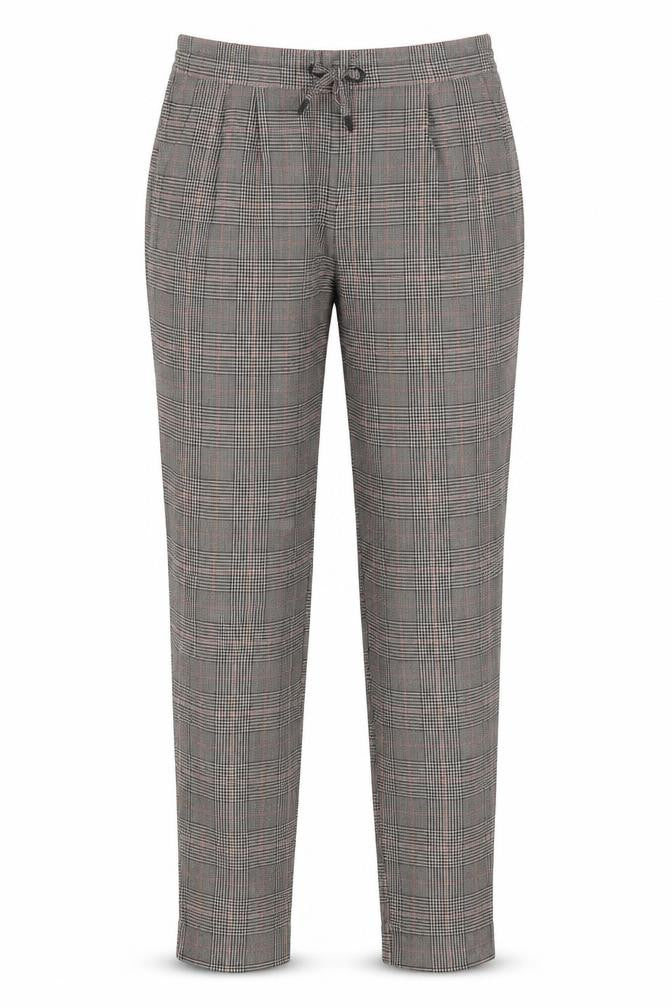 Only Womens Grey Plaid Polyester Trousers Size 27 in L26 in Regular Drawstring