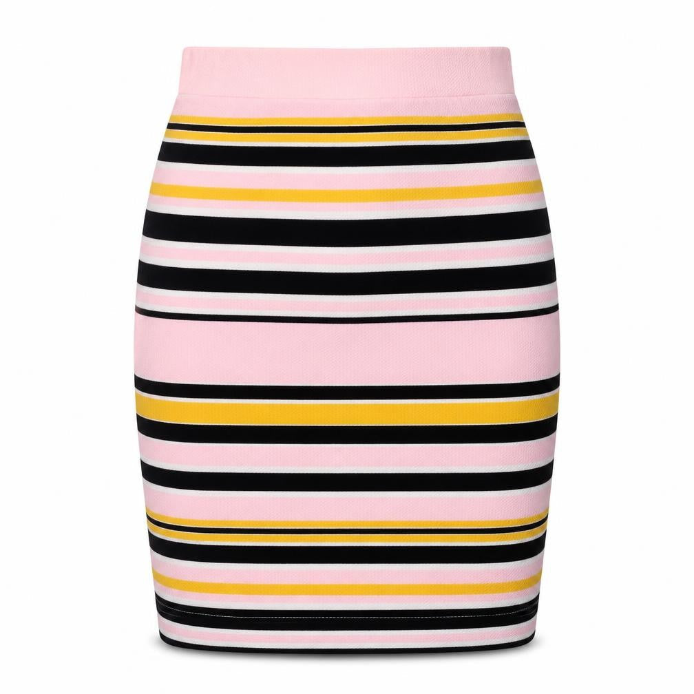 Noisy may Womens Multicoloured Striped Polyester Straight & Pencil Skirt Size M