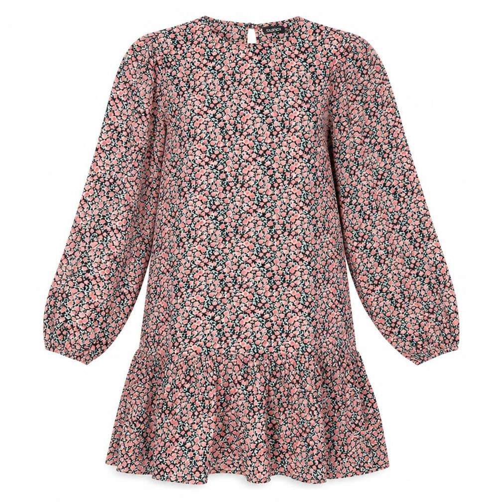 Boohoo Womens Pink Floral Polyester Kaftan Size 12 Round Neck Button